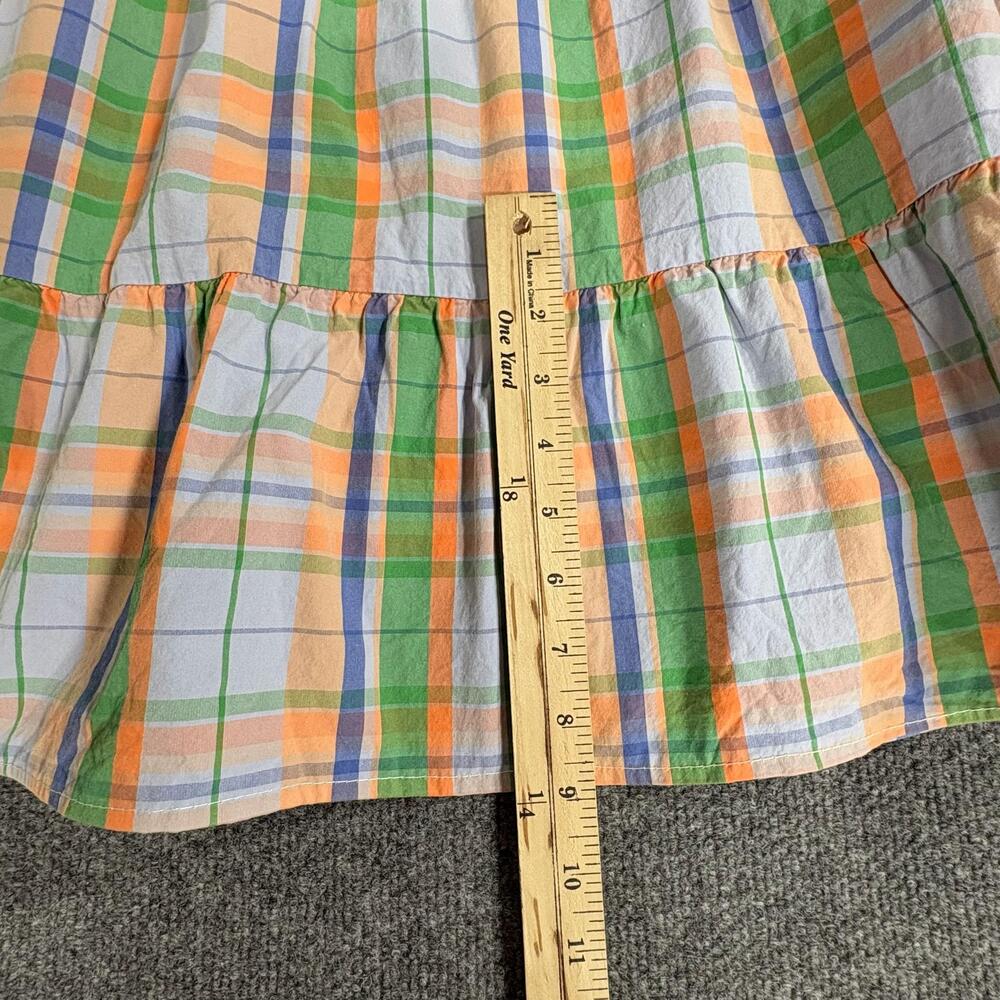 Kate Spade New York Dress Womens XS Blue Multicolor Plaid Flutter Maxi Sundress - Picture 11 of 15